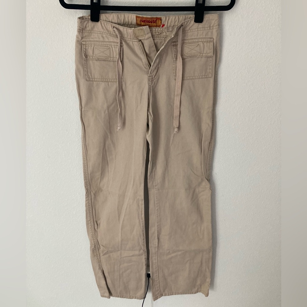 Cream Straight Leg Jean